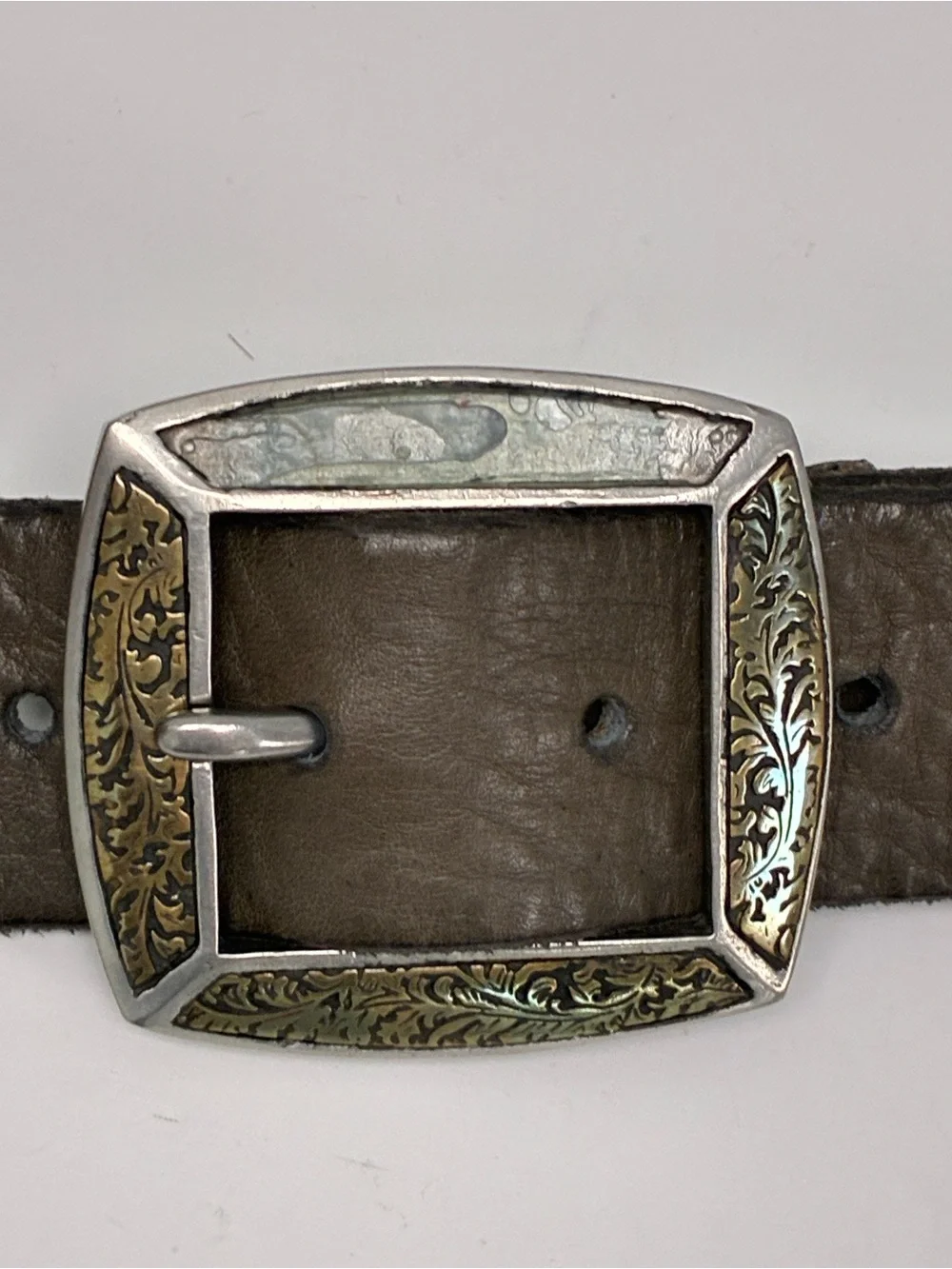 $368 John Varvatos Collection Mercer Filigree Belt Size 34